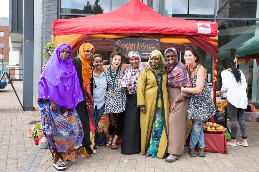 Somali Kitchen community women cooking together